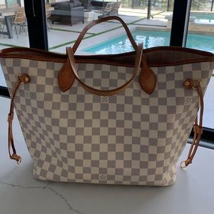 Louis Vuitton Neverfull Mm Damier Azure Canvas -